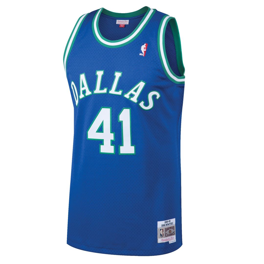 Dallas Mavericks Dirk Nowitzki Mitchell & Ness 1998/99 Hardwood Classics Swingman Jersey - Blue Team Jersey Sports Fan Apparel