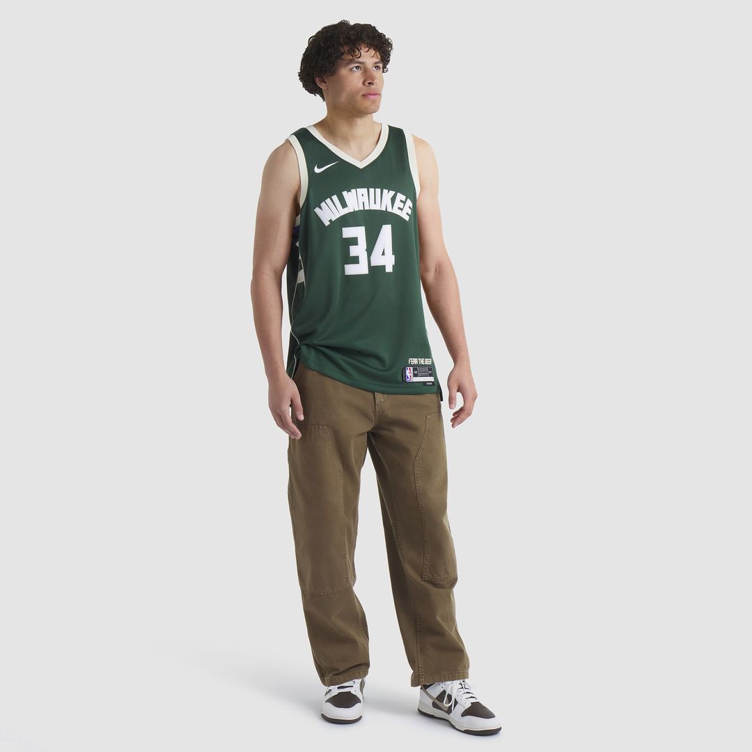 Milwaukee Bucks Giannis Antetokounmpo Nike Unisex Swingman Jersey - Icon Edition - Hunter Green Team Jersey Sports Fan Apparel