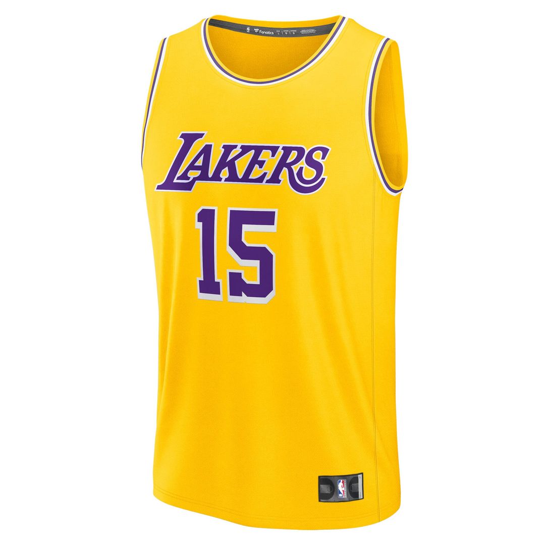 Los Angeles Lakers Austin Reaves Fanatics Youth Fast Break Replica Jersey - Gold - Icon Edition Team Jersey Sports Fan Apparel