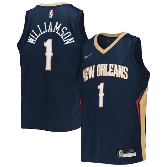 New Orleans Pelicans Zion Williamson Nike Youth 2021/22 Diamond Swingman Jersey - Icon Edition - Navy Team Jersey Sports Fan Apparel