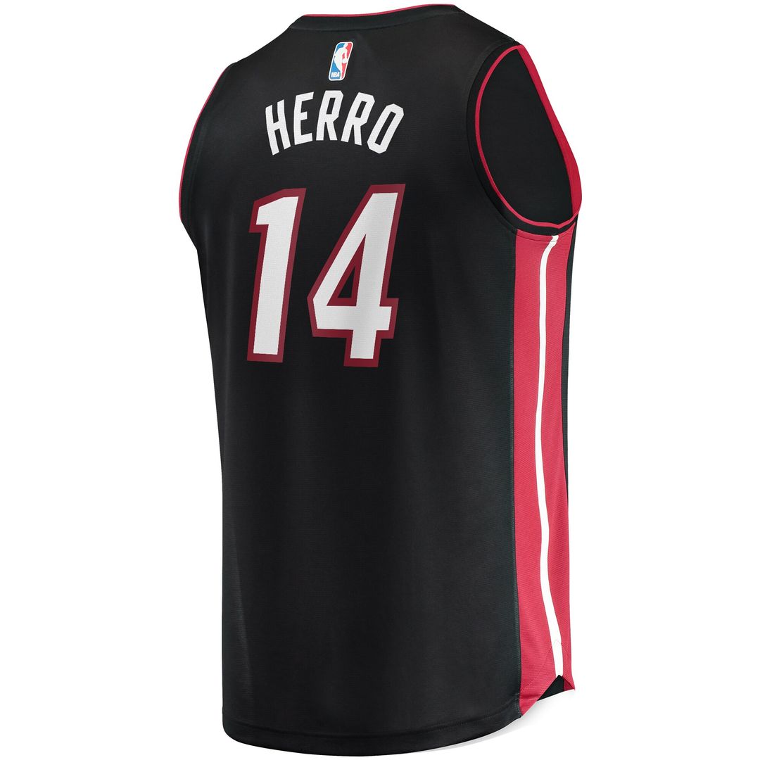 Miami Heat Tyler Herro Fanatics Fast Break Replica Jersey Black - Icon Edition Team Jersey Sports Fan Apparel
