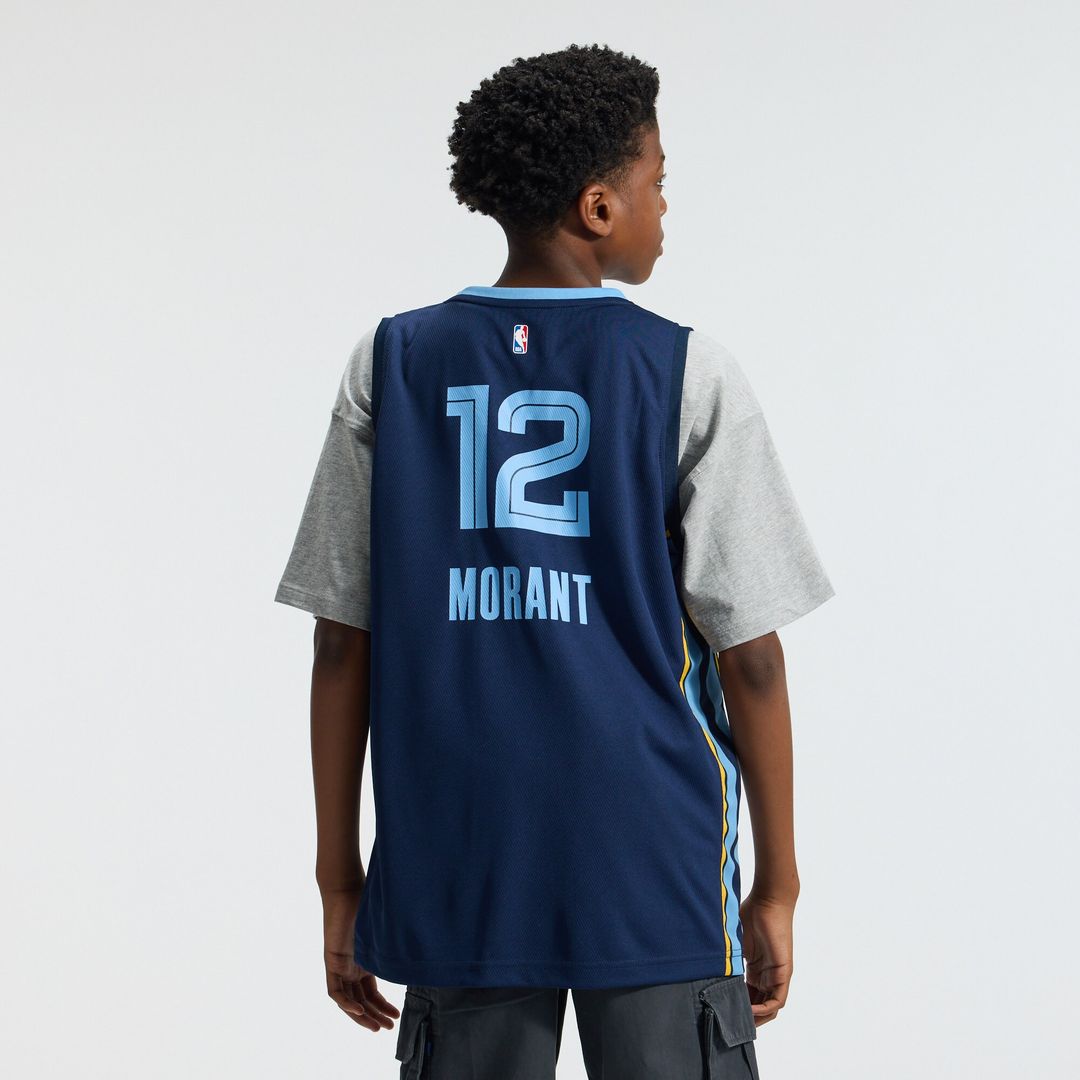 Memphis Grizzlies Ja Morant Fanatics Youth Fast Break Replica Player Jersey - Icon Edition - Navy Team Jersey Sports Fan Apparel