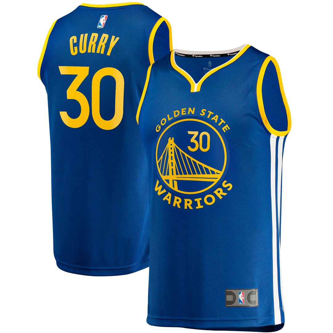 Golden State Warriors Stephen Curry Fanatics Fast Break Replica Jersey - Icon Edition - Royal Team Jersey Sports Fan Apparel