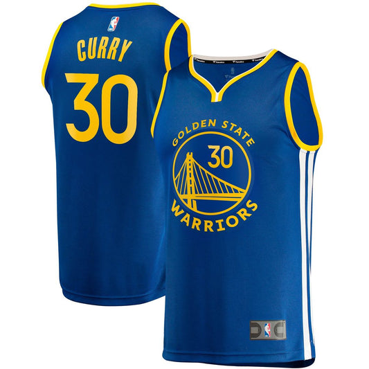 Golden State Warriors Stephen Curry Fanatics Fast Break Replica Jersey - Icon Edition - Royal Team Jersey Sports Fan Apparel