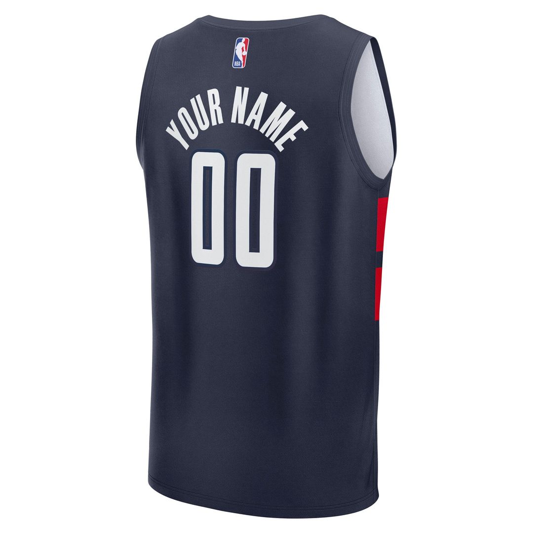 Washington Wizards Fanatics Youth Fast Break Custom Replica Jersey - Navy - Statement Edition Team Jersey Sports Fan Apparel