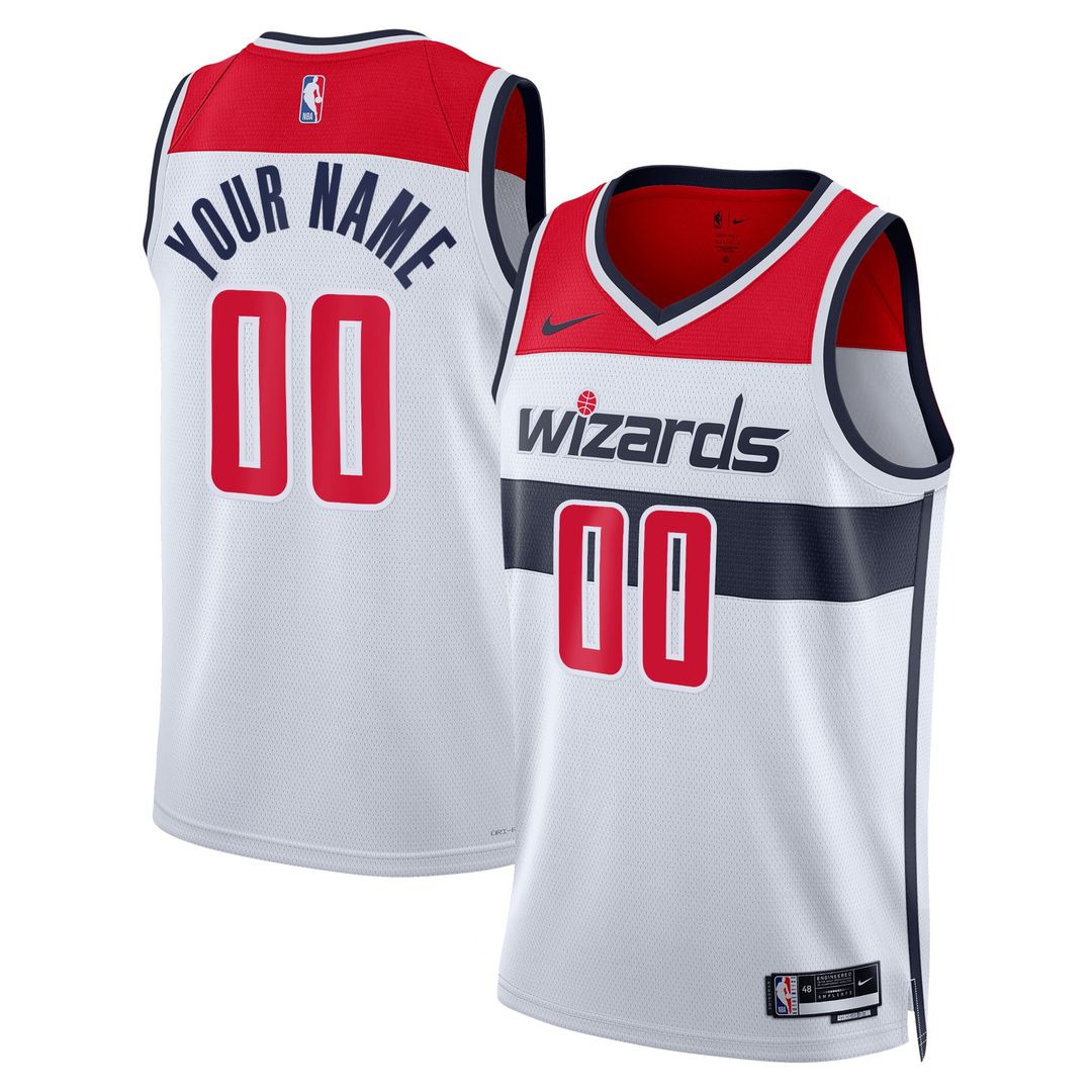 Washington Wizards Nike Unisex Swingman Custom Jersey White - Association Edition Team Jersey Sports Fan Apparel