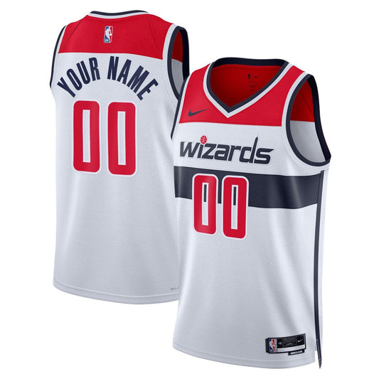 Washington Wizards Nike Unisex Swingman Custom Jersey White - Association Edition Team Jersey Sports Fan Apparel