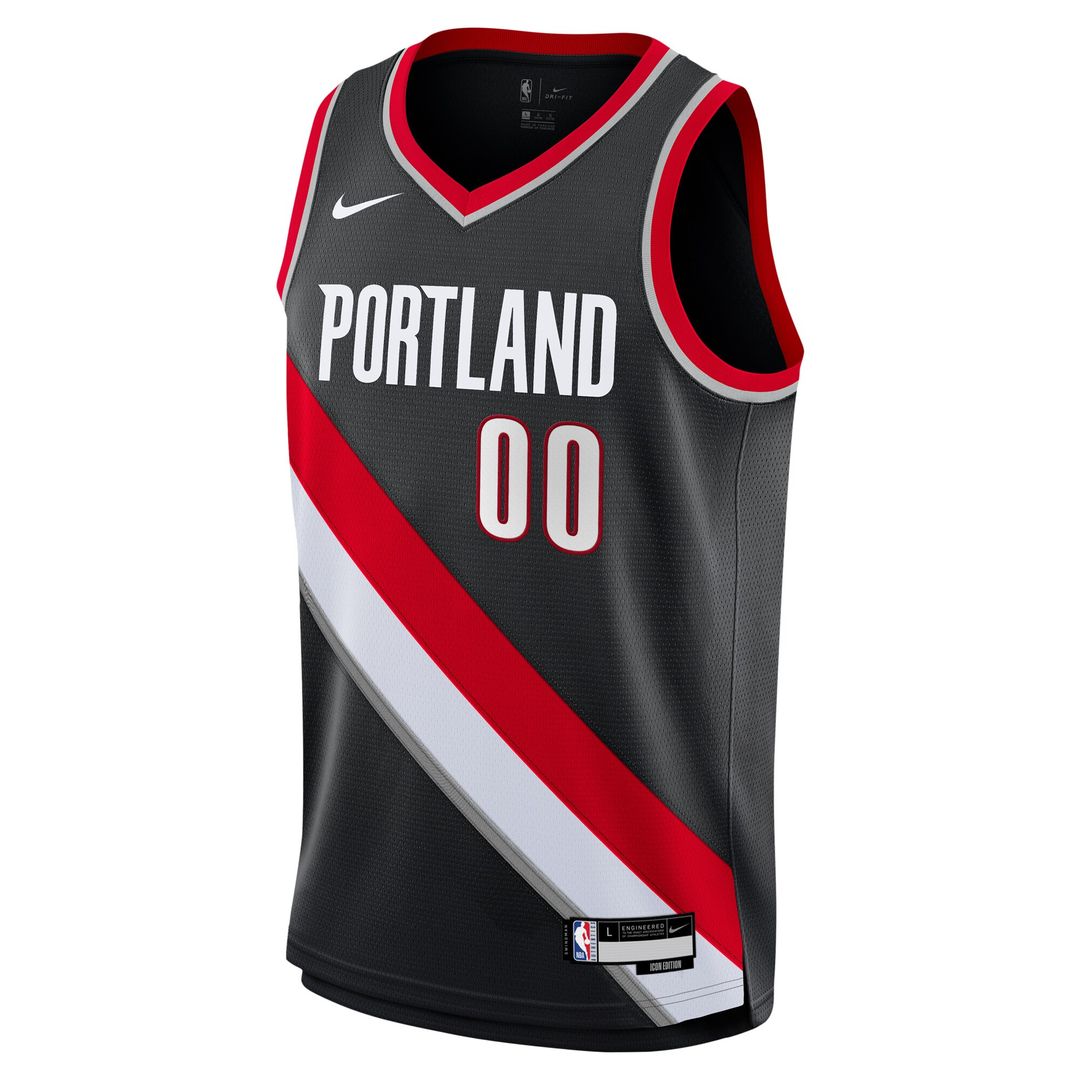 Portland Trail Blazers Scoot Henderson Nike Youth Swingman Jersey - Icon Edition - Black Team Jersey Sports Fan Apparel
