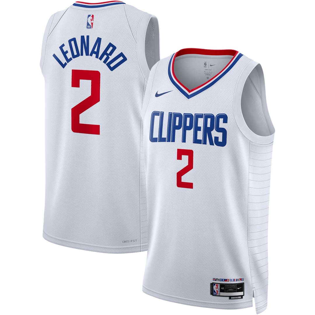 LA Clippers Kawhi Leonard Nike Unisex Swingman Jersey - Association Edition - White Team Jersey Sports Fan Apparel
