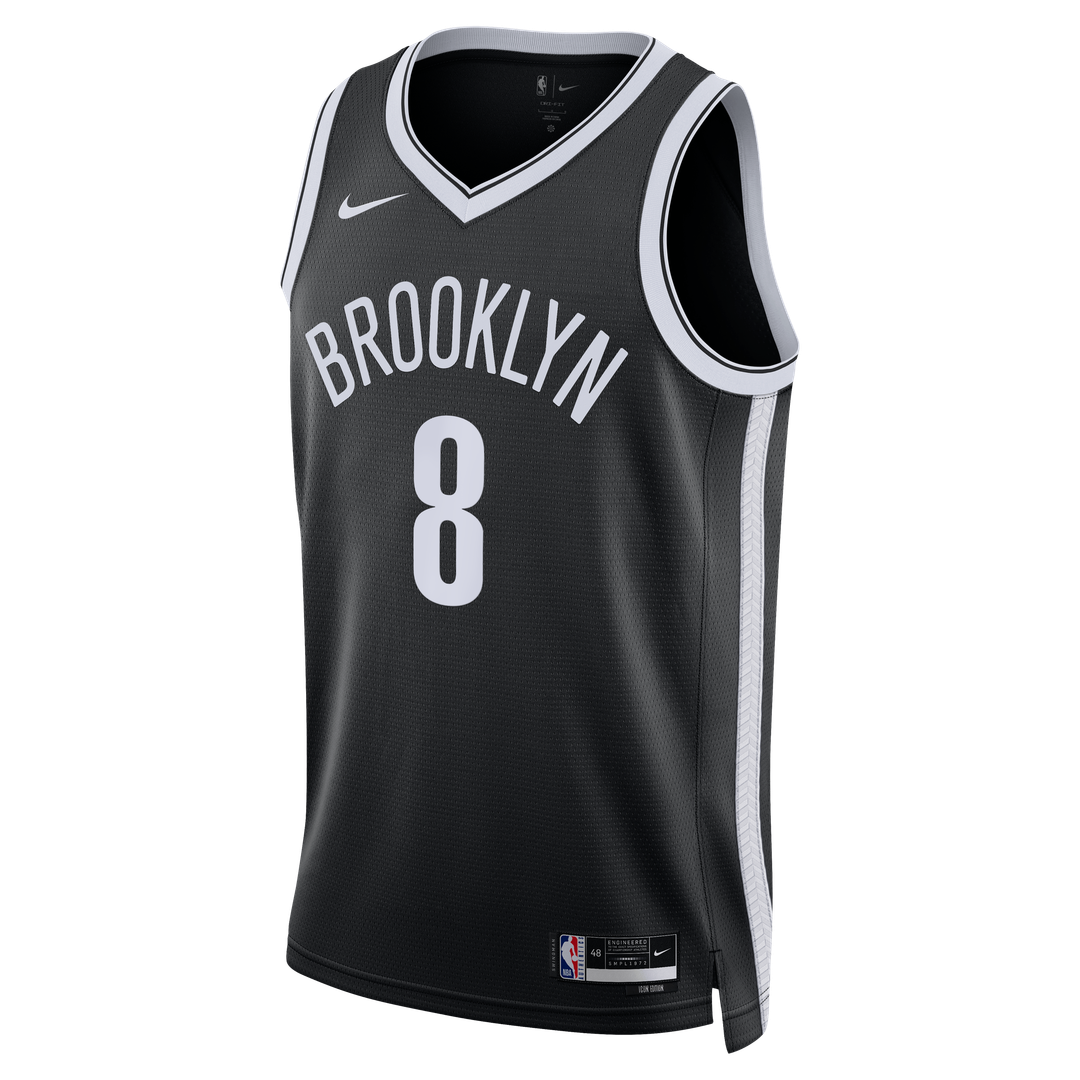 Brooklyn Nets Egor Dëmin Nike Unisex Swingman Jersey - Icon Edition - Black Team Jersey Sports Fan Apparel