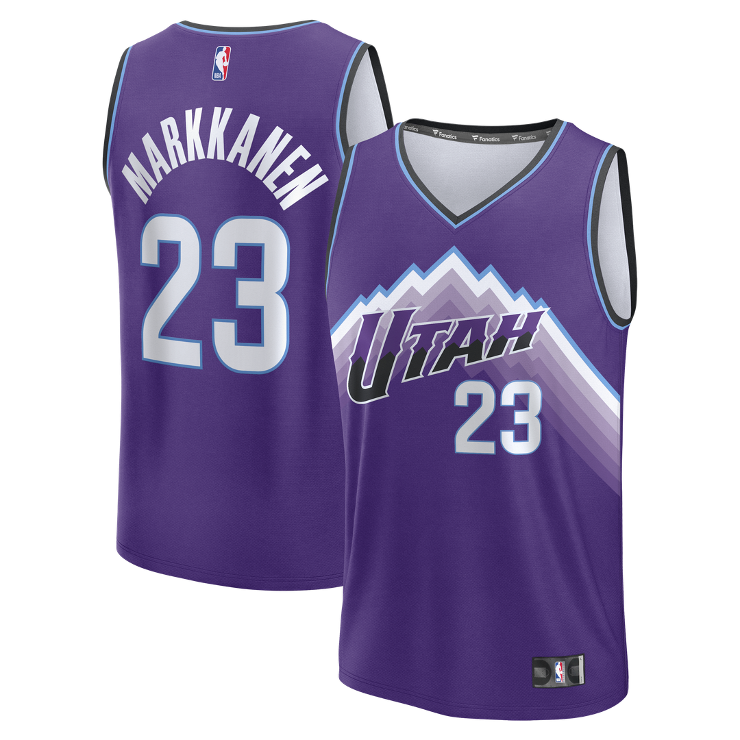 Utah Jazz Lauri Markkanen Fanatics Fast Break Replica Jersey - Icon Edition - Purple Team Jersey Sports Fan Apparel