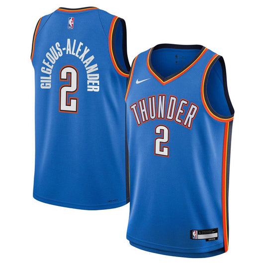 Oklahoma City Thunder Shai Gilgeous - Alexander Nike Youth Swingman Jersey - Icon Edition - Blue Team Jersey Sports Fan Apparel