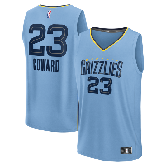 Memphis Grizzlies Cedric Coward Fanatics Fast Break Replica Player Jersey - Statement Edition - Light Blue Team Jersey Sports Fan Apparel