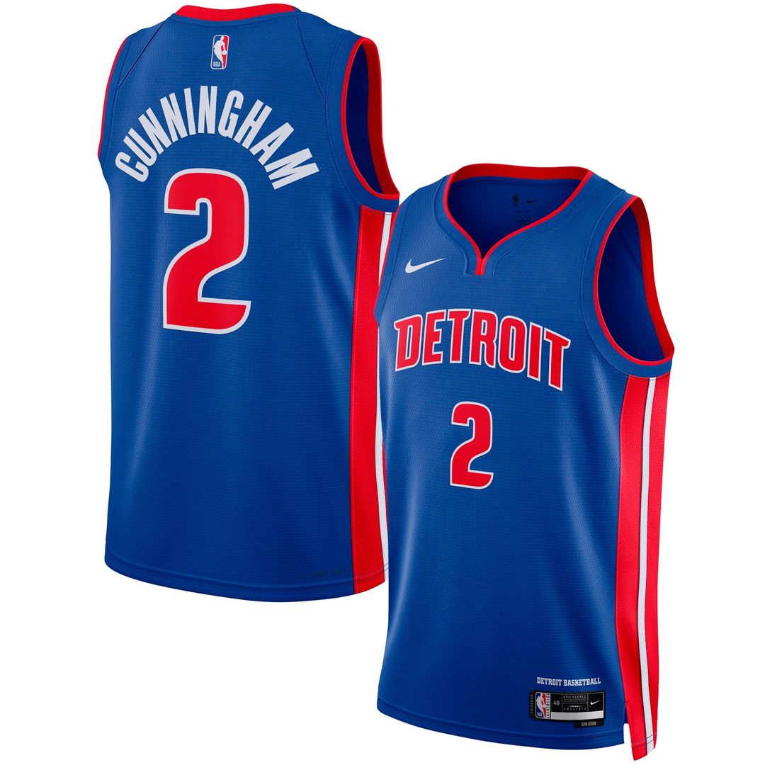 Detroit Pistons Cade Cunningham Nike Unisex Swingman Jersey - Icon Edition - Blue Team Jersey Sports Fan Apparel