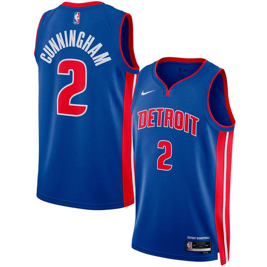Detroit Pistons Cade Cunningham Nike Unisex Swingman Jersey - Icon Edition - Blue Team Jersey Sports Fan Apparel