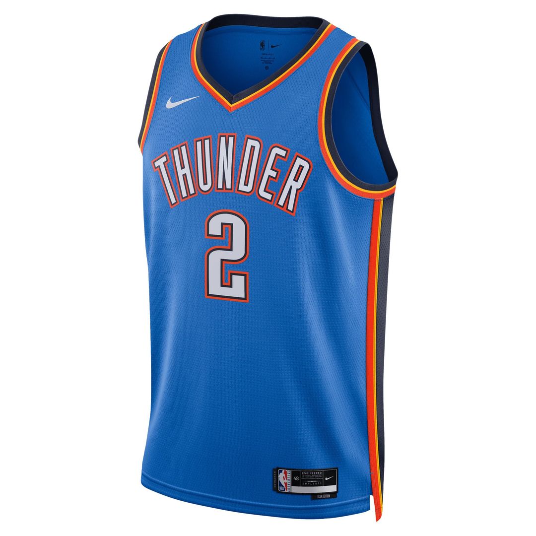 Oklahoma City Thunder Shai Gilgeous - Alexander Nike Unisex Swingman Jersey - Icon Edition - Blue Team Jersey Sports Fan Apparel