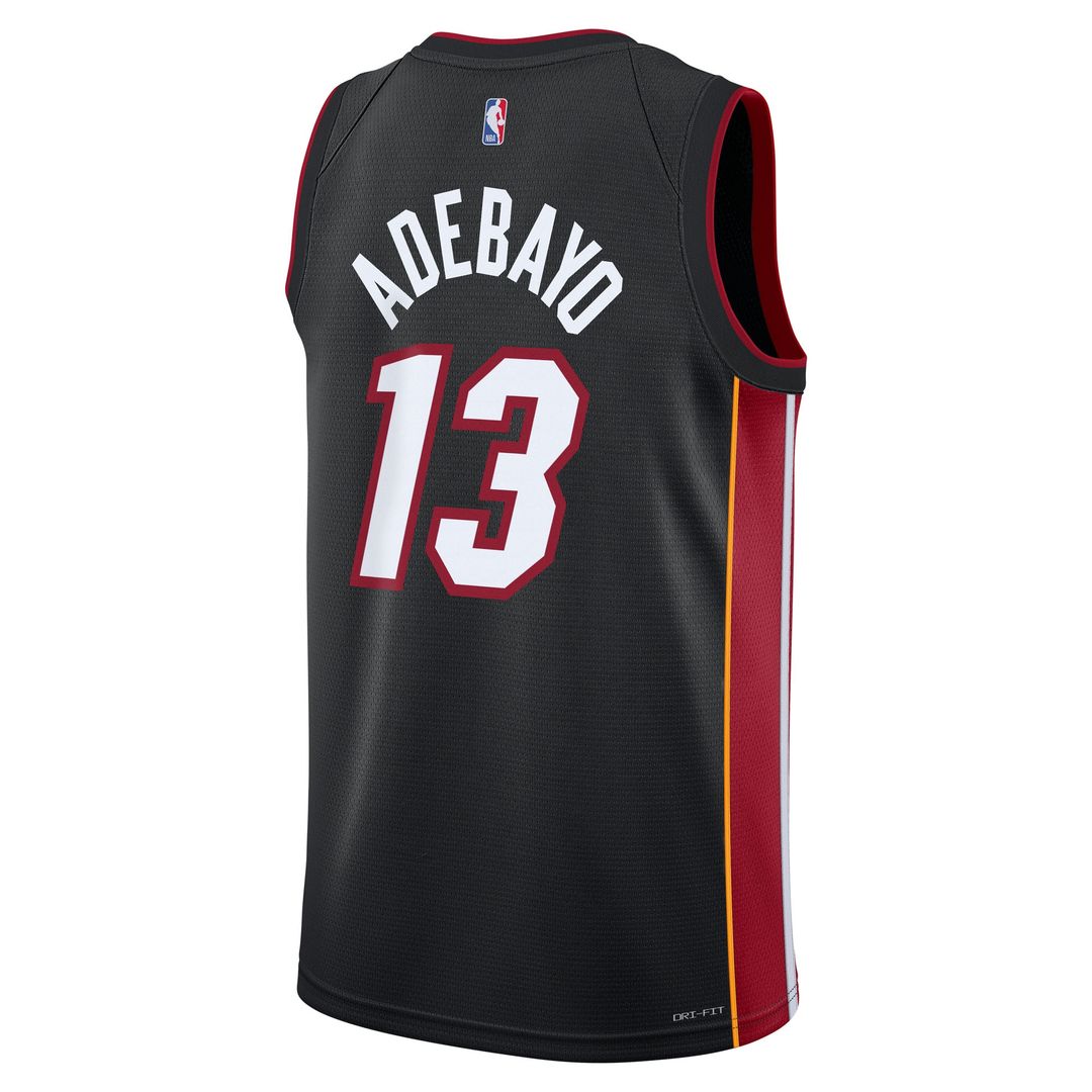 Miami Heat Bam Adebayo Nike Youth Swingman Jersey - Icon Edition - Black Team Jersey Sports Fan Apparel