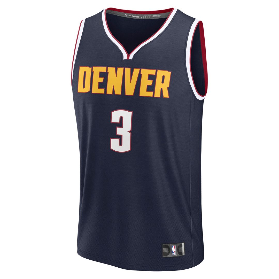 Denver Nuggets Julian Strawther Fanatics Fast Break Replica Player Jersey - Icon Edition - Navy Team Jersey Sports Fan Apparel