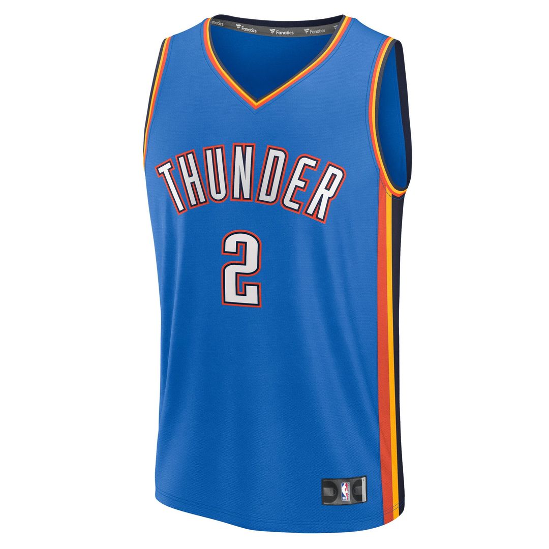 Oklahoma City Thunder Shai Gilgeous - Alexander Fanatics Big & Tall Fast Break Jersey - Icon Edition - Blue Team Jersey Sports Fan Apparel