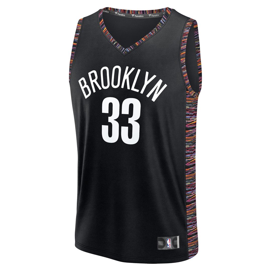 Brooklyn Nets Nic Claxton Fanatics 2025/26 City Edition Fast Break Jersey - Black Team Jersey Sports Fan Apparel