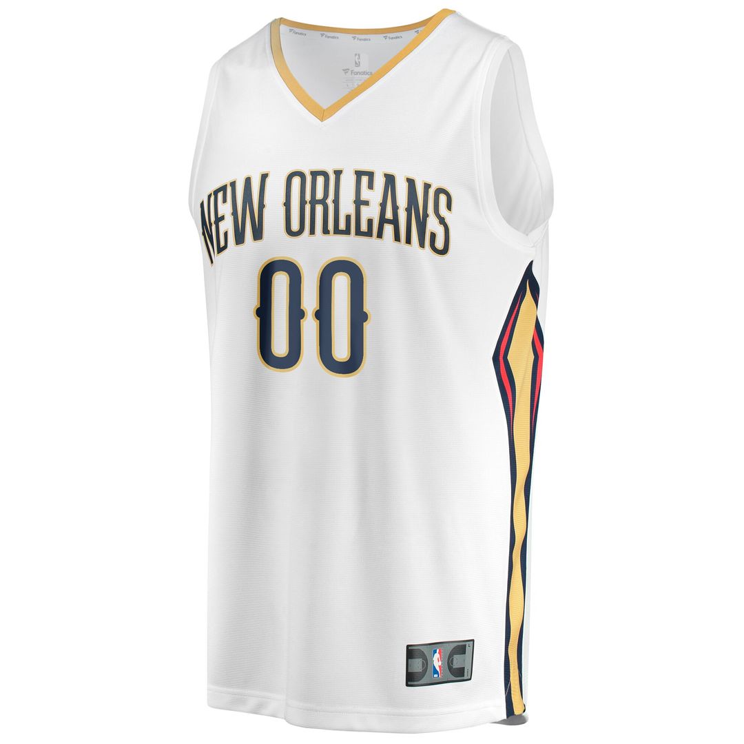 New Orleans Pelicans Fanatics Youth Fast Break Replica Custom Jersey - Association Edition - White Team Jersey Sports Fan Apparel