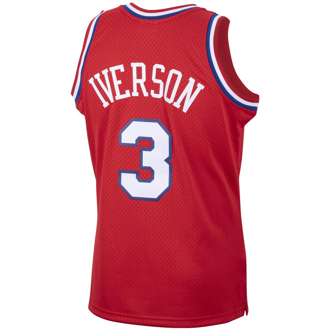 Philadelphia 76ers Allen Iverson Mitchell & Ness 2002/03 Hardwood Classics Swingman Jersey - Red Team Jersey Sports Fan Apparel