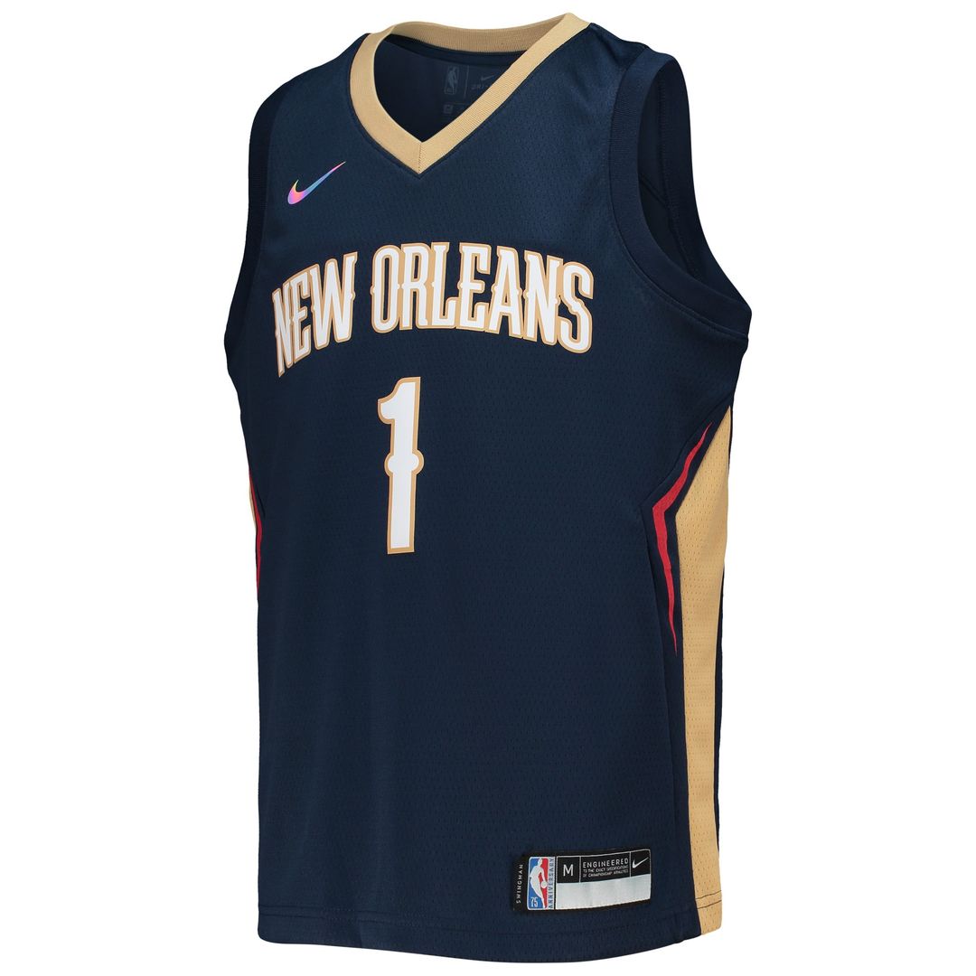 New Orleans Pelicans Zion Williamson Nike Youth 2021/22 Diamond Swingman Jersey - Icon Edition - Navy Team Jersey Sports Fan Apparel