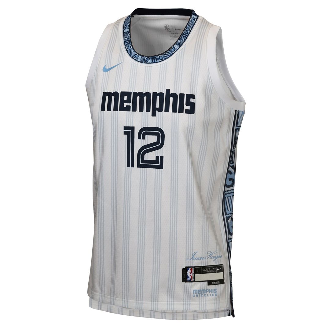 Memphis Grizzlies Ja Morant Nike Youth 2025/26 City Edition Swingman Jersey - White Team Jersey Sports Fan Apparel