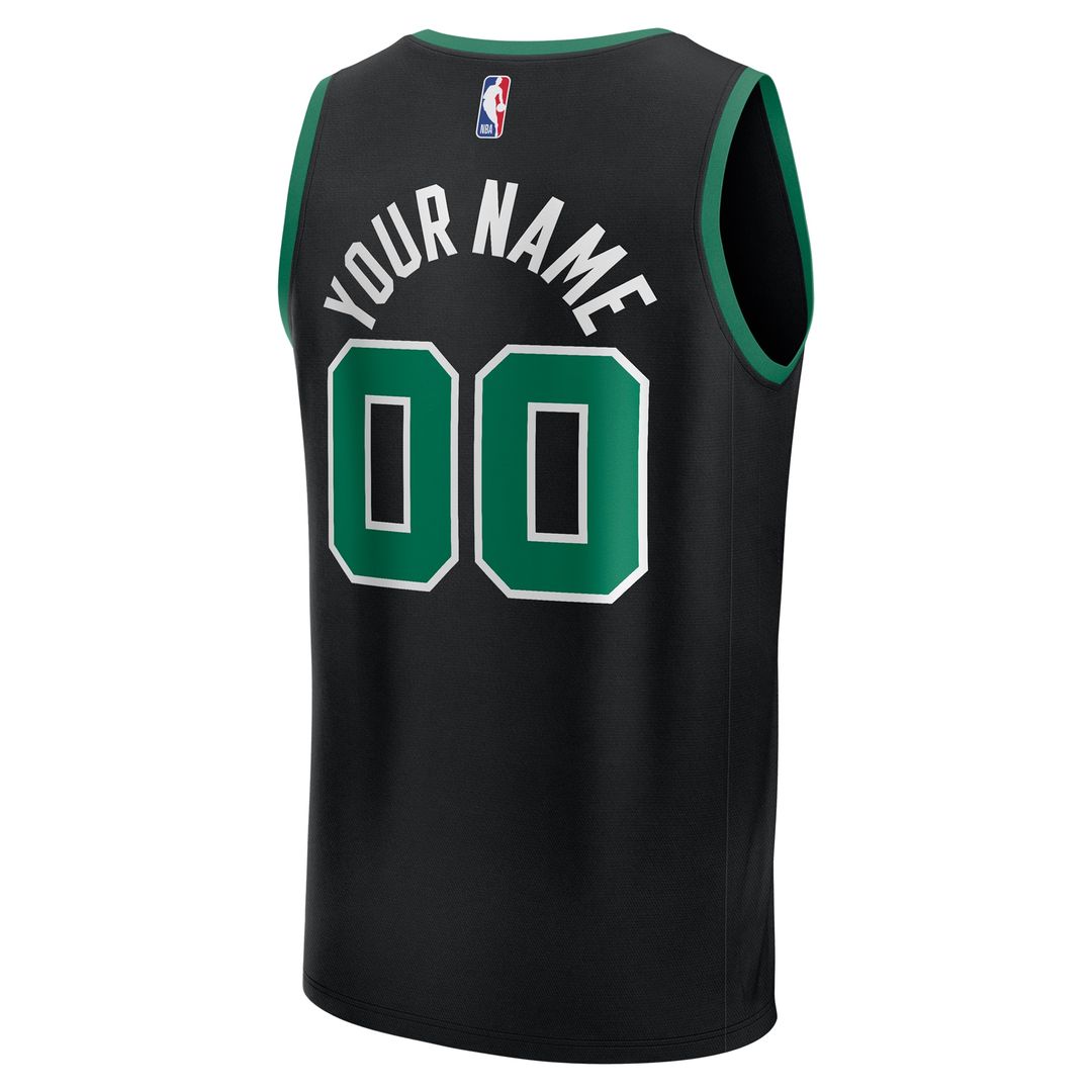 Boston Celtics Fanatics Fast Break Custom Jersey - Statement Edition - Black Team Jersey Sports Fan Apparel