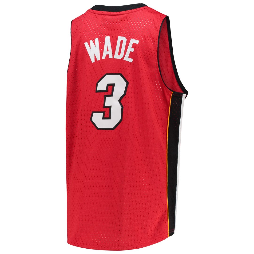 Miami Heat Dwyane Wade Mitchell & Ness Youth 2005/06 Hardwood Classics Swingman Jersey - Red Team Jersey Sports Fan Apparel