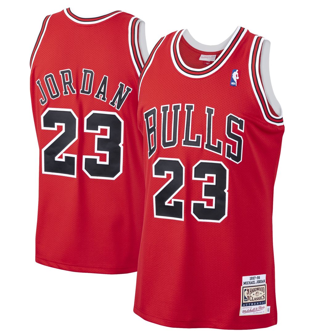 Chicago Bulls Michael Jordan Mitchell & Ness 1995/96 Hardwood Classics Authentic Jersey - Black Team Jersey Sports Fan Apparel