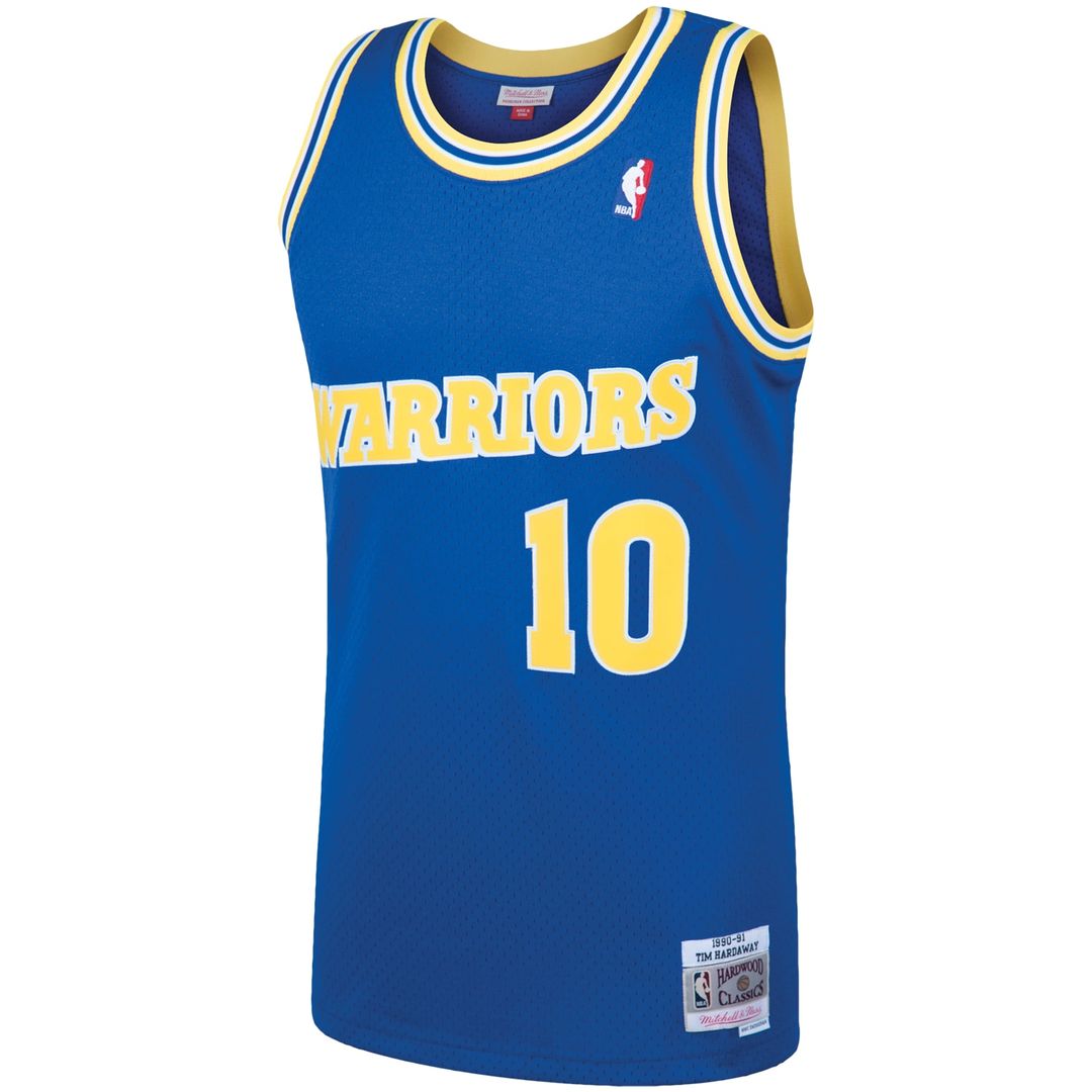 Golden State Warriors Tim Hardaway Mitchell & Ness 1990/91 Hardwood Classics Swingman Jersey - Royal Team Jersey Sports Fan Apparel