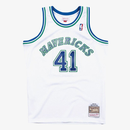 Dallas Mavericks Dirk Nowitzki Mitchell & Ness 1998 - 99 Hardwood Classics Swingman Jersey - White Team Jersey Sports Fan Apparel