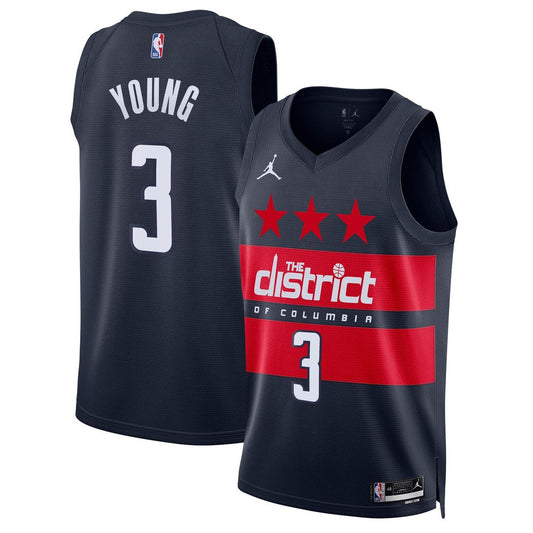 Washington Wizards Trae Young Jordan Brand Unisex Swingman Jersey - Statement Edition - Navy Team Jersey Sports Fan Apparel