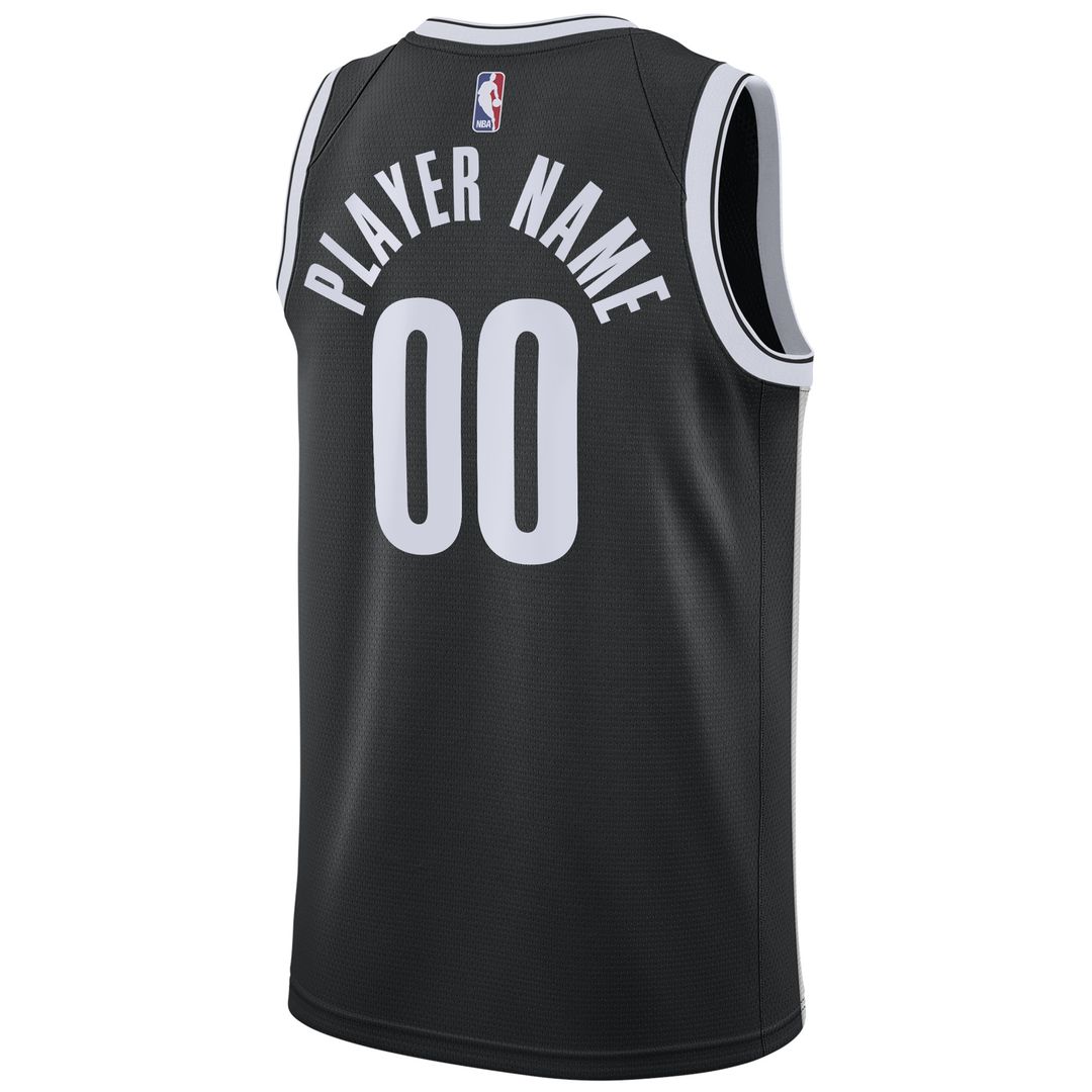 Brooklyn Nets Nike Swingman Custom Jersey Black - Icon Edition Team Jersey Sports Fan Apparel