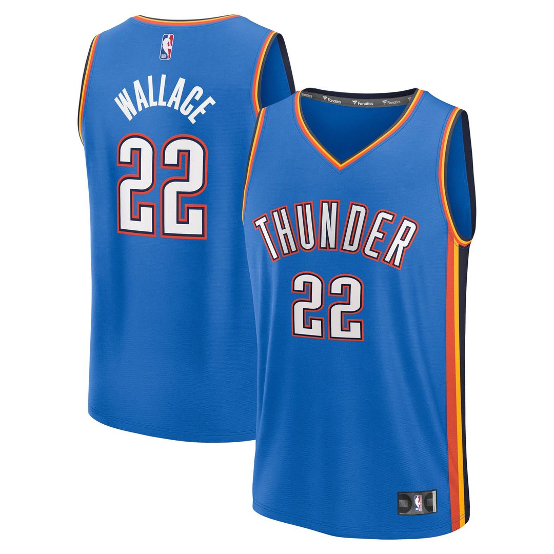 Oklahoma City Thunder Cason Wallace Fanatics Fast Break Replica Player Jersey - Icon Edition - Blue Team Jersey Sports Fan Apparel