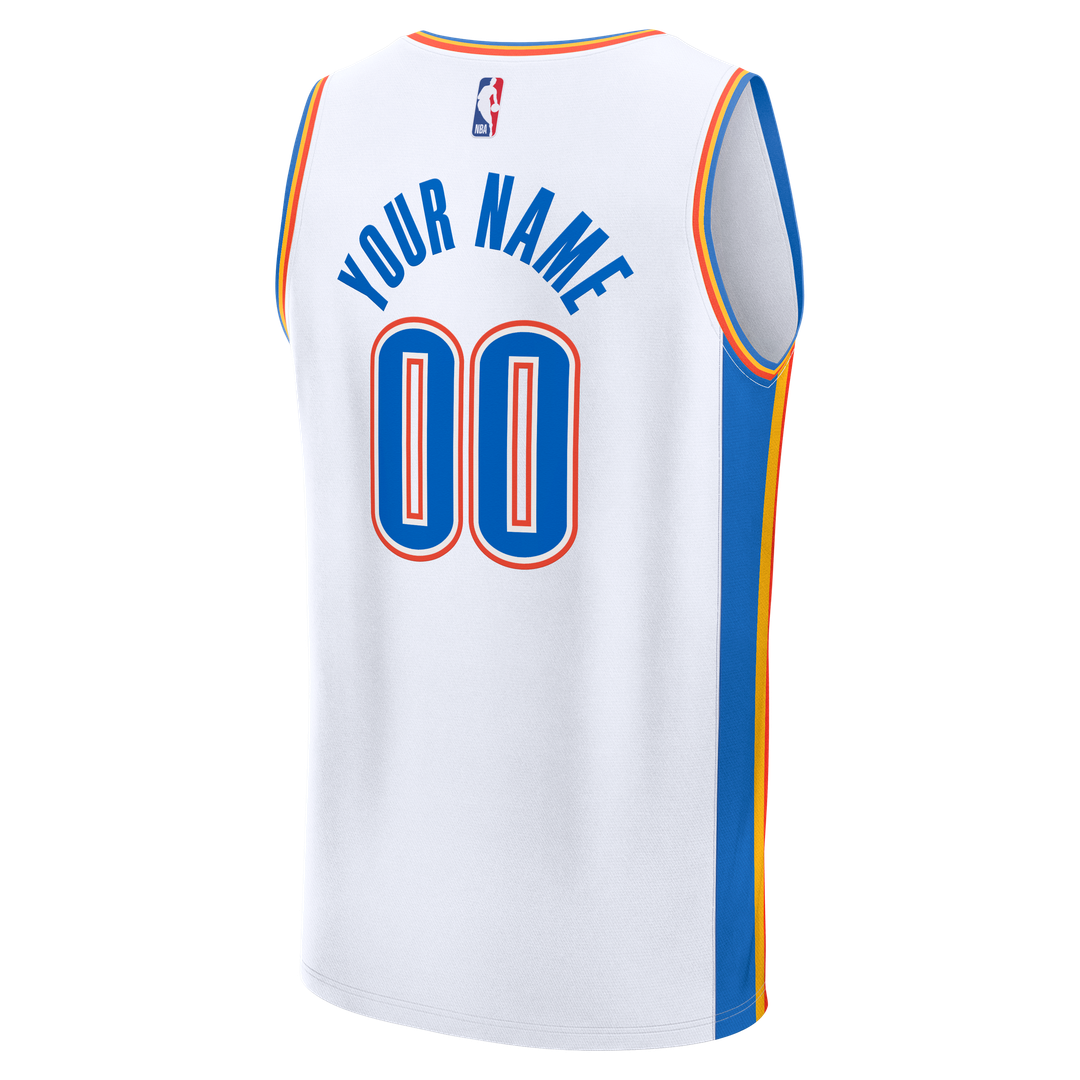 Oklahoma City Thunder Fanatics Youth Fast Break Custom Replica Jersey - Blue - Icon Edition Team Jersey Sports Fan Apparel
