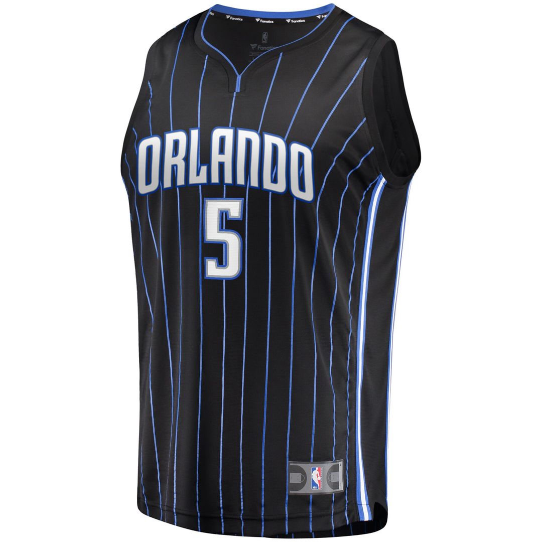 Orlando Magic Paolo Banchero Fanatics Youth Fast Break Player Jersey - Icon Edition - Black Team Jersey Sports Fan Apparel