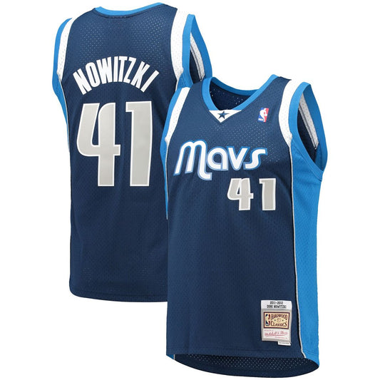 Dallas Mavericks Dirk Nowitzki Mitchell & Ness 2011/12 Hardwood Classics Swingman Jersey - Navy Team Jersey Sports Fan Apparel