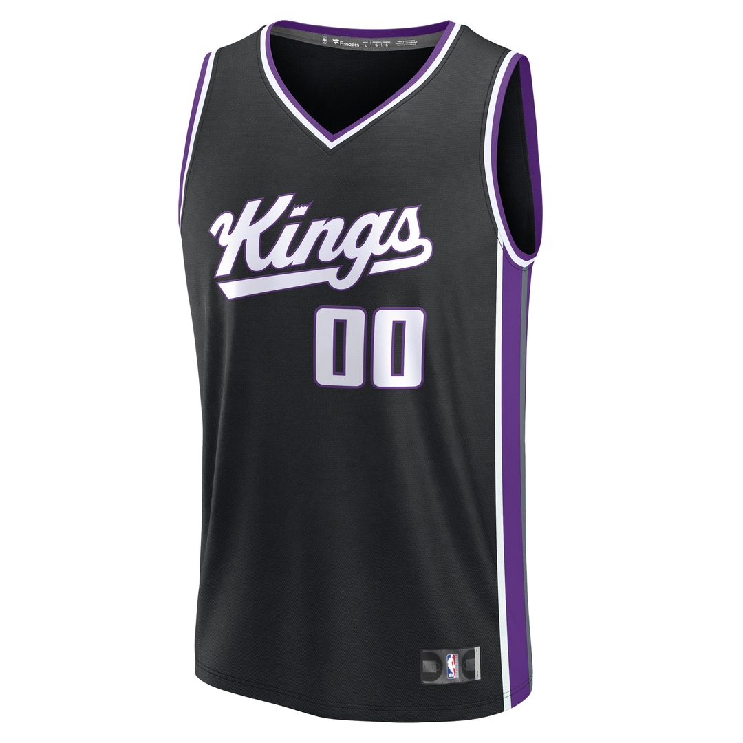 Sacramento Kings Fanatics Fast Break Custom Jersey - Icon Edition - Black Team Jersey Sports Fan Apparel