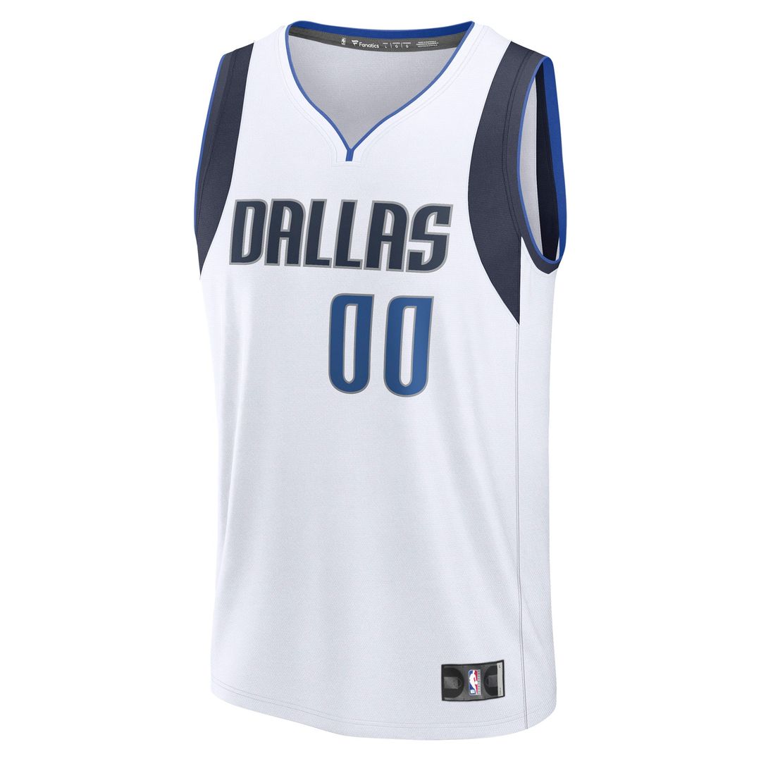 Dallas Mavericks Fanatics Fast Break Custom Jersey - Association Edition - White Team Jersey Sports Fan Apparel
