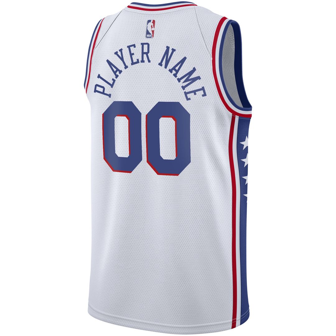 Philadelphia 76ers Nike 2020/21 Swingman Custom Jersey - Icon Edition - Royal Team Jersey Sports Fan Apparel