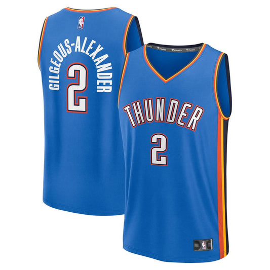 Oklahoma City Thunder Shai Gilgeous - Alexander Fanatics Big & Tall Fast Break Jersey - Icon Edition - Blue Team Jersey Sports Fan Apparel