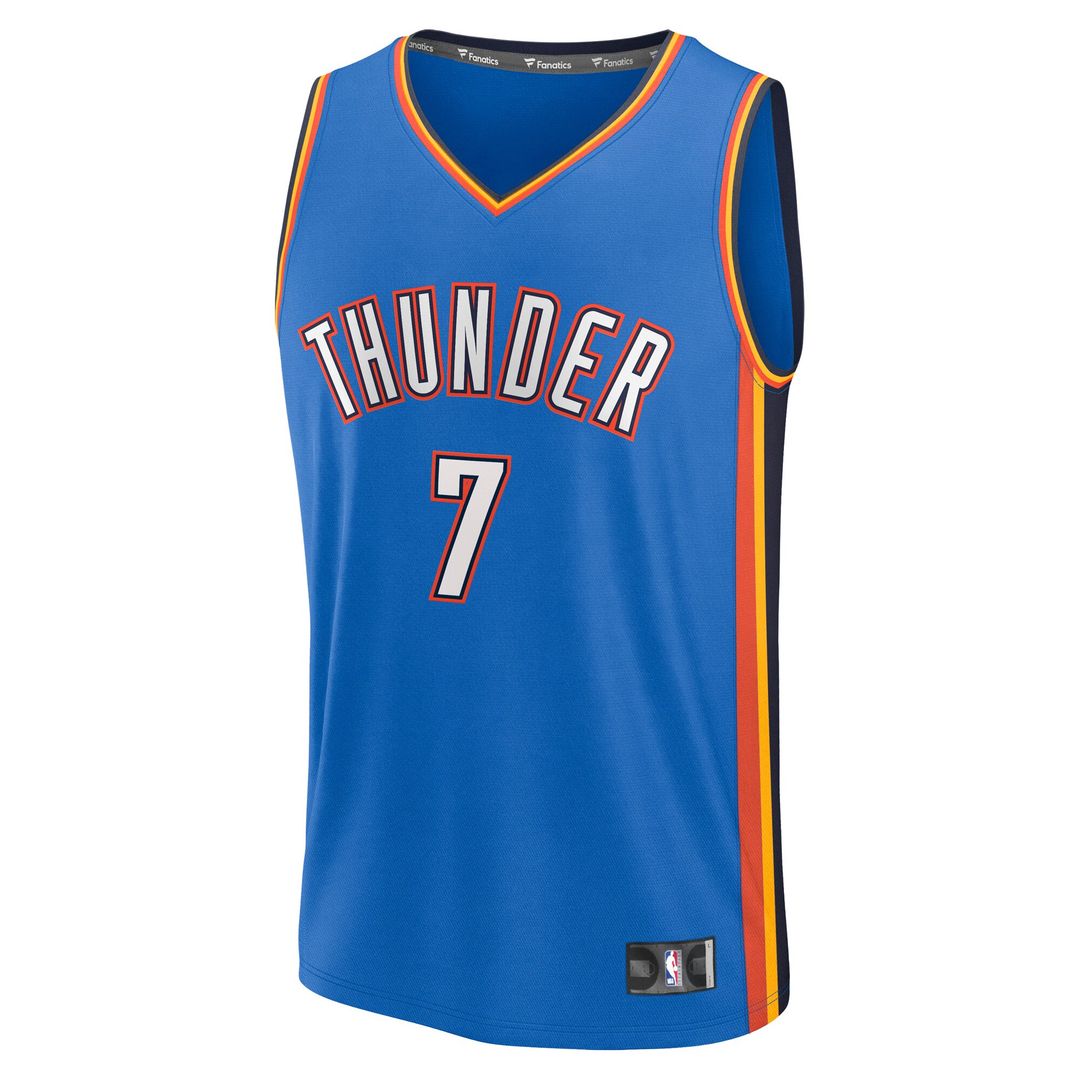 Oklahoma City Thunder Chet Holmgren Fanatics Fast Break Replica Player Jersey - Icon Edition - Blue Team Jersey Sports Fan Apparel