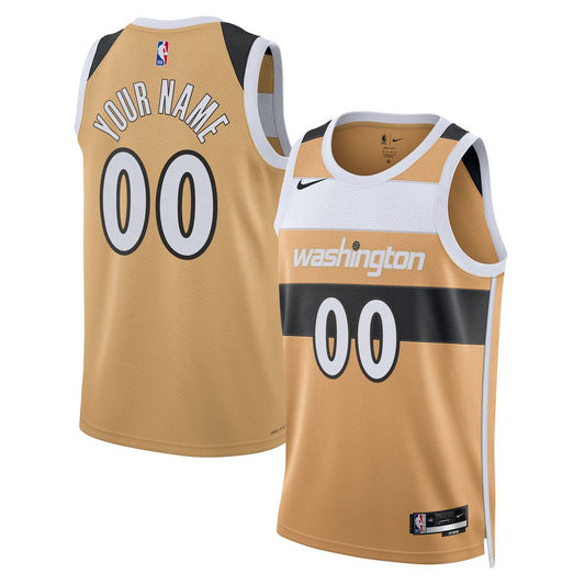 Washington Wizards Nike Unisex 2025/26 City Edition Swingman Custom Jersey - Gold Team Jersey Sports Fan Apparel
