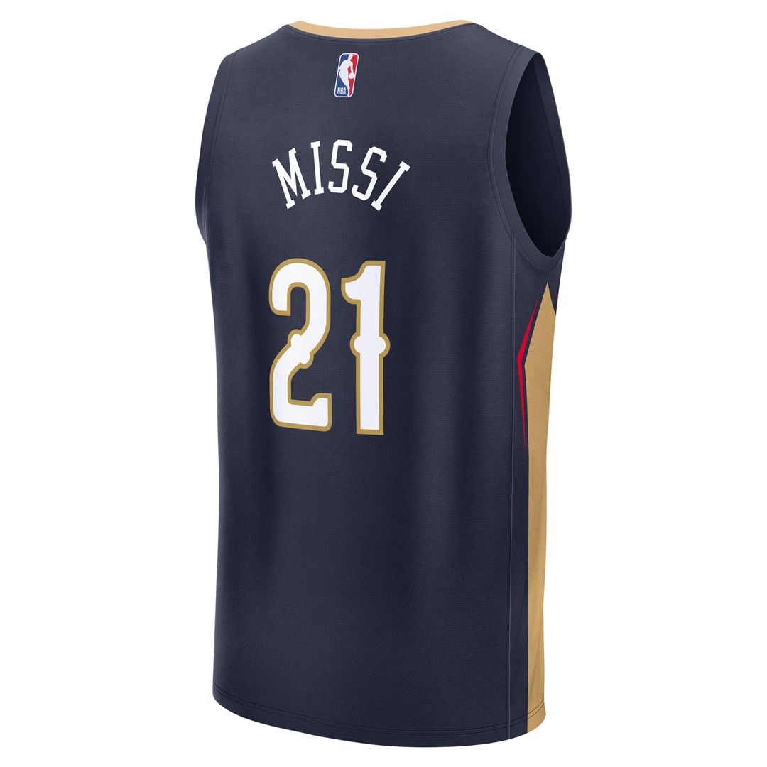 New Orleans Pelicans Yves Missi Fanatics 2024 NBA Draft Fast Break Player Jersey - Icon Edition - Navy Team Jersey Sports Fan Apparel