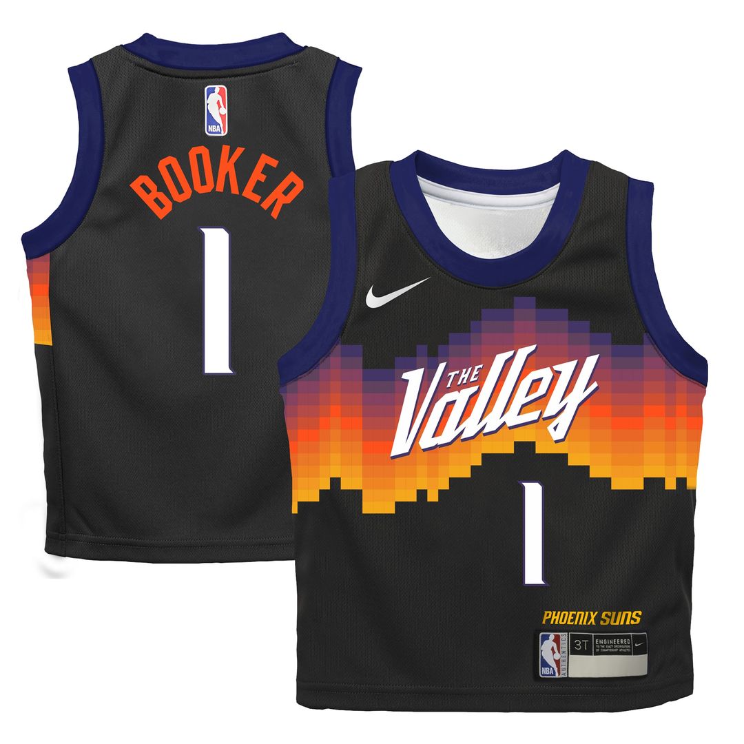 Phoenix Suns Devin Booker Nike Infant 2025/26 City Edition Swingman Jersey - Black Team Jersey Sports Fan Apparel