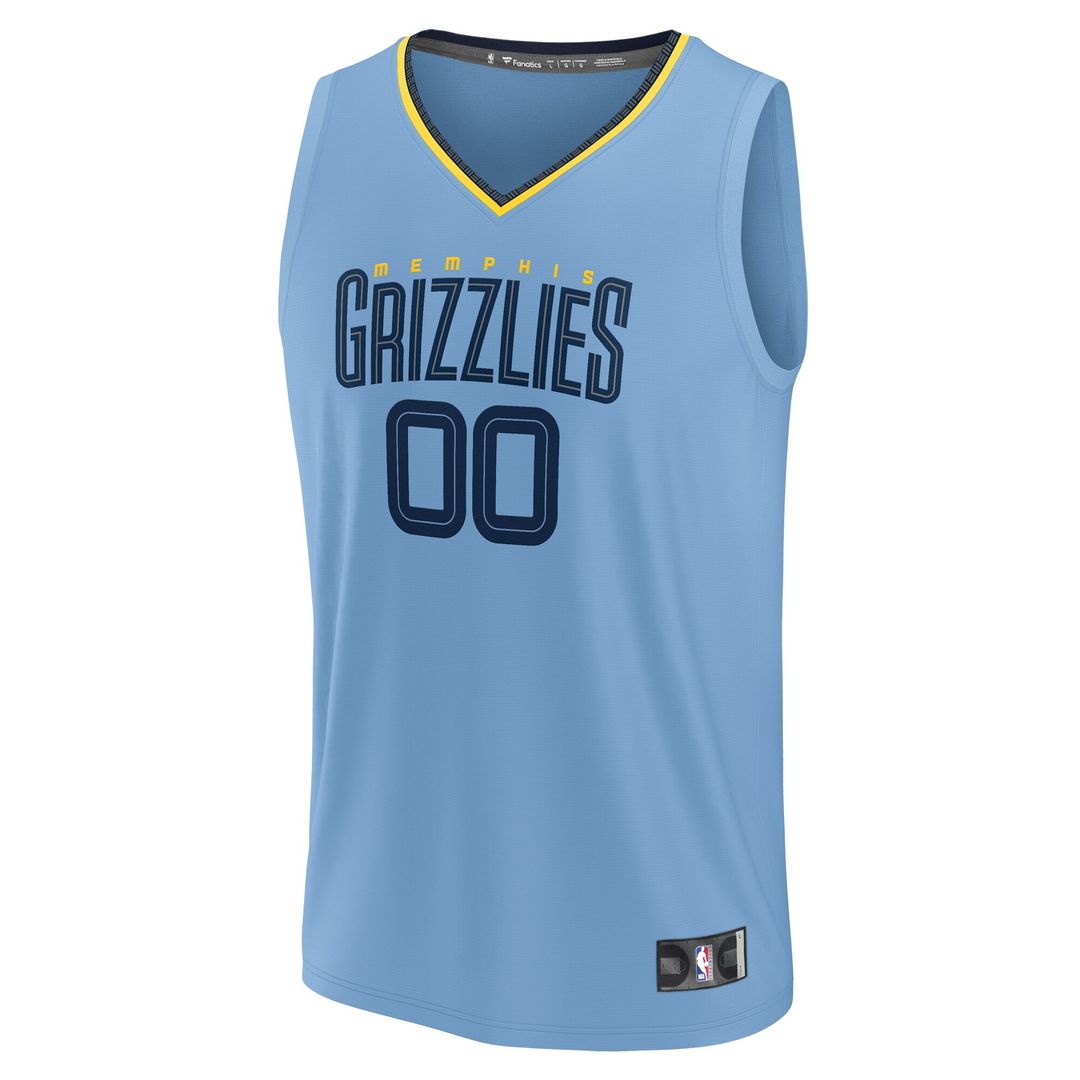 Memphis Grizzlies Fanatics Custom Fast Break Jersey - Statement Edition - Light Blue Team Jersey Sports Fan Apparel