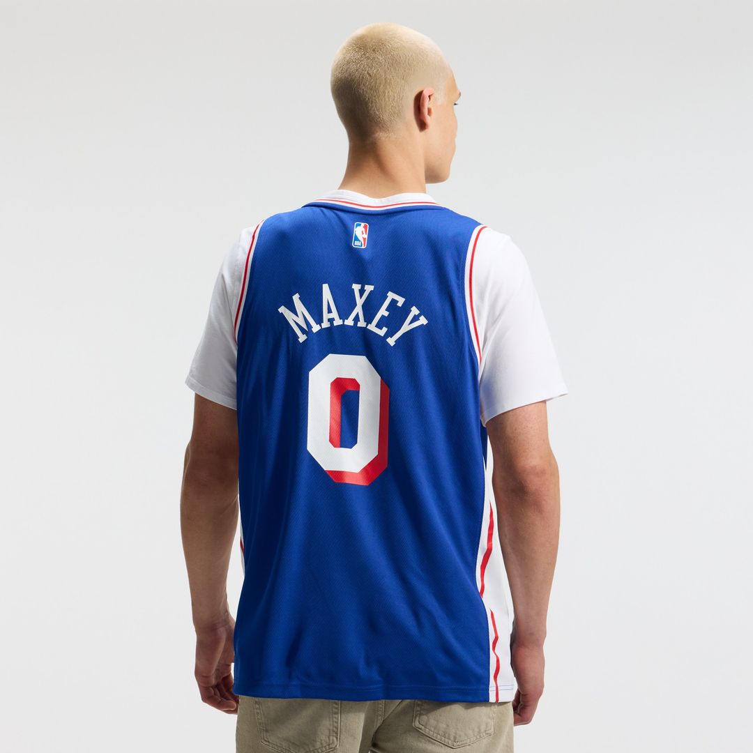 Philadelphia 76ers Tyrese Maxey Fanatics Fast Break Replica Player Jersey - Icon Edition - Royal Team Jersey Sports Fan Apparel