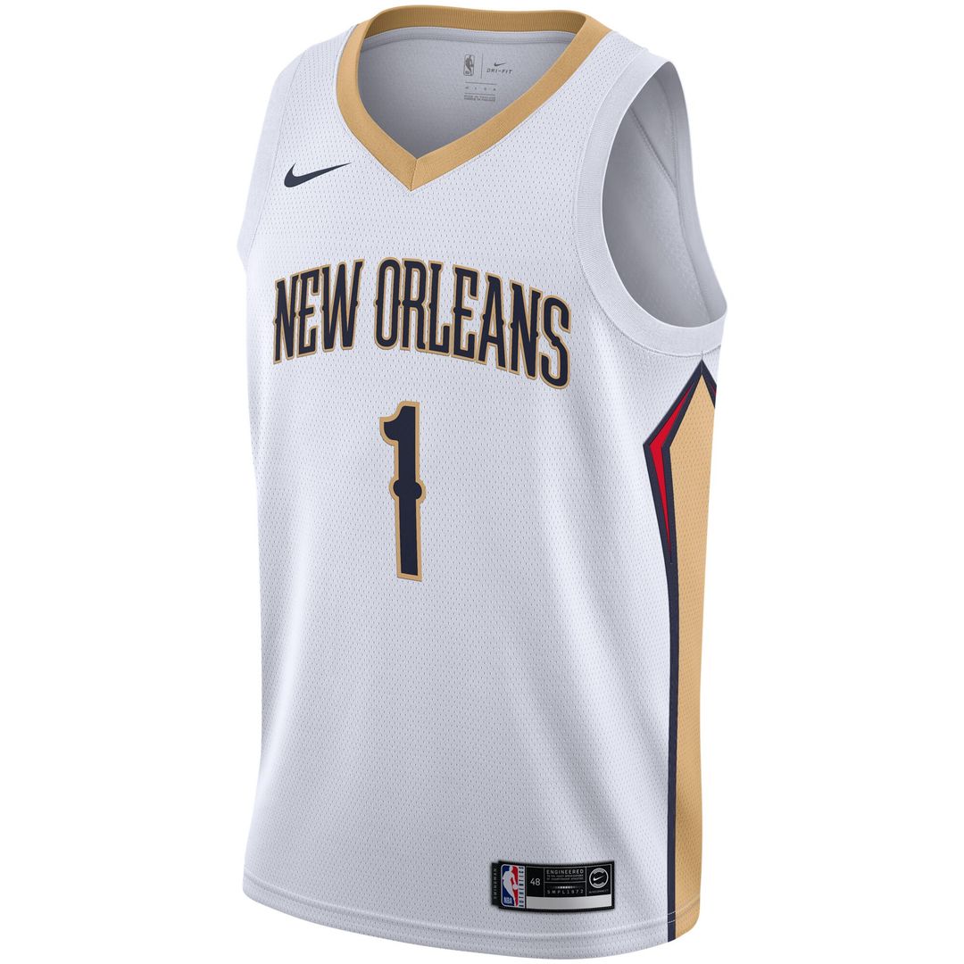 New Orleans Pelicans Zion Williamson Nike 2019/2020 Swingman Jersey - Association Edition - White Team Jersey Sports Fan Apparel